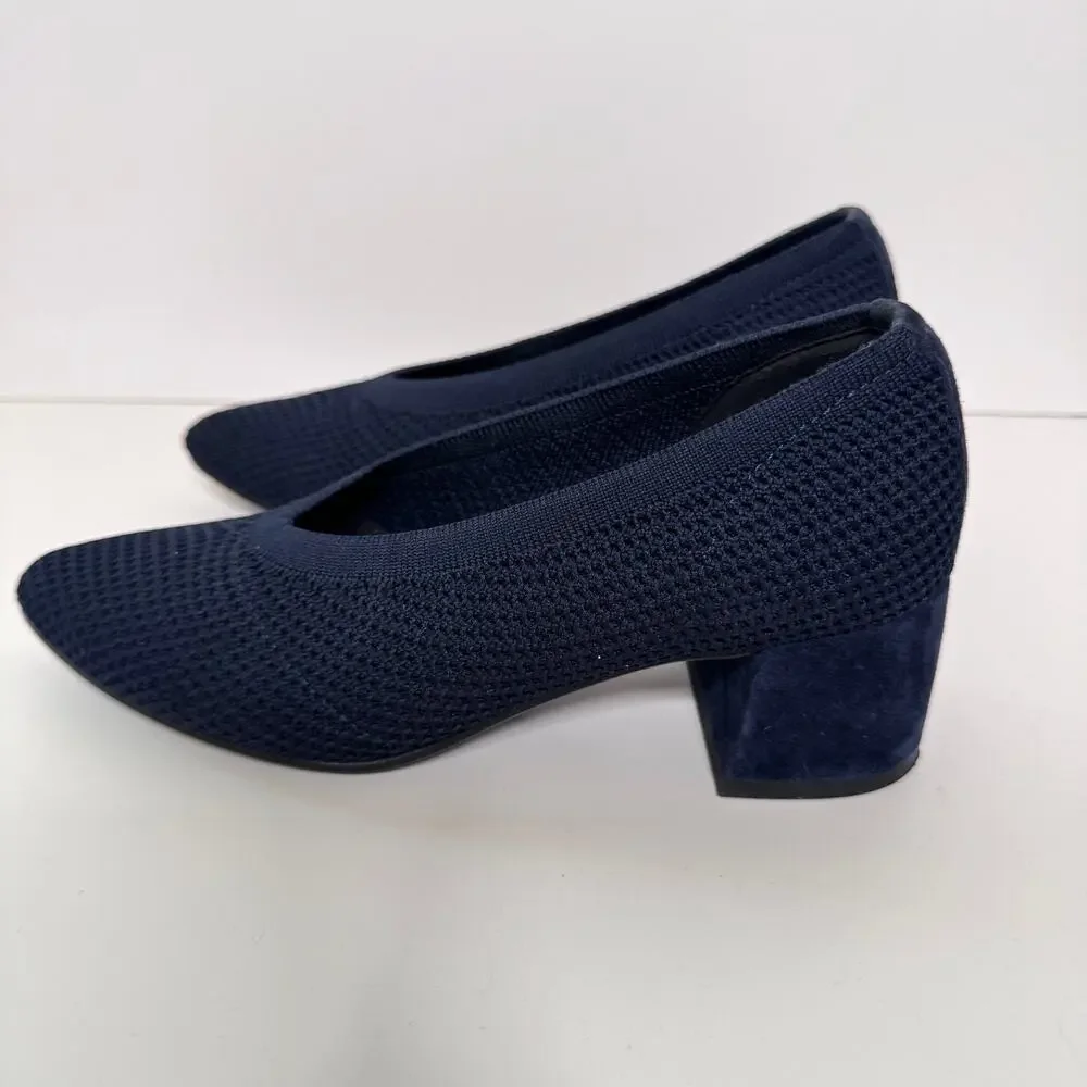 Eileen Fisher Womens Fabric Heel Shoes Size 6 Classic Office Neutral Blue